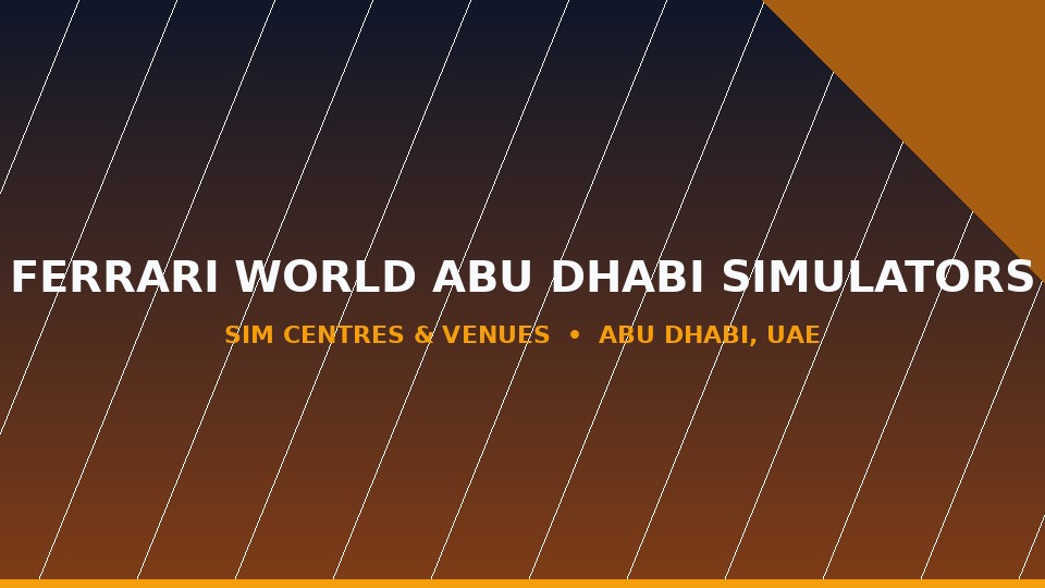 Ferrari World Abu Dhabi Simulators cover banner